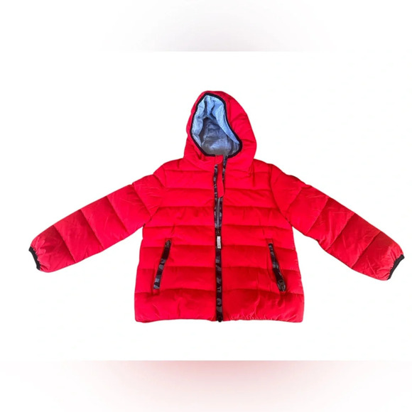 Gerry Red Camo Trim Hooded Puffer Jacket Boys Size 5 - Picture 1 of 9